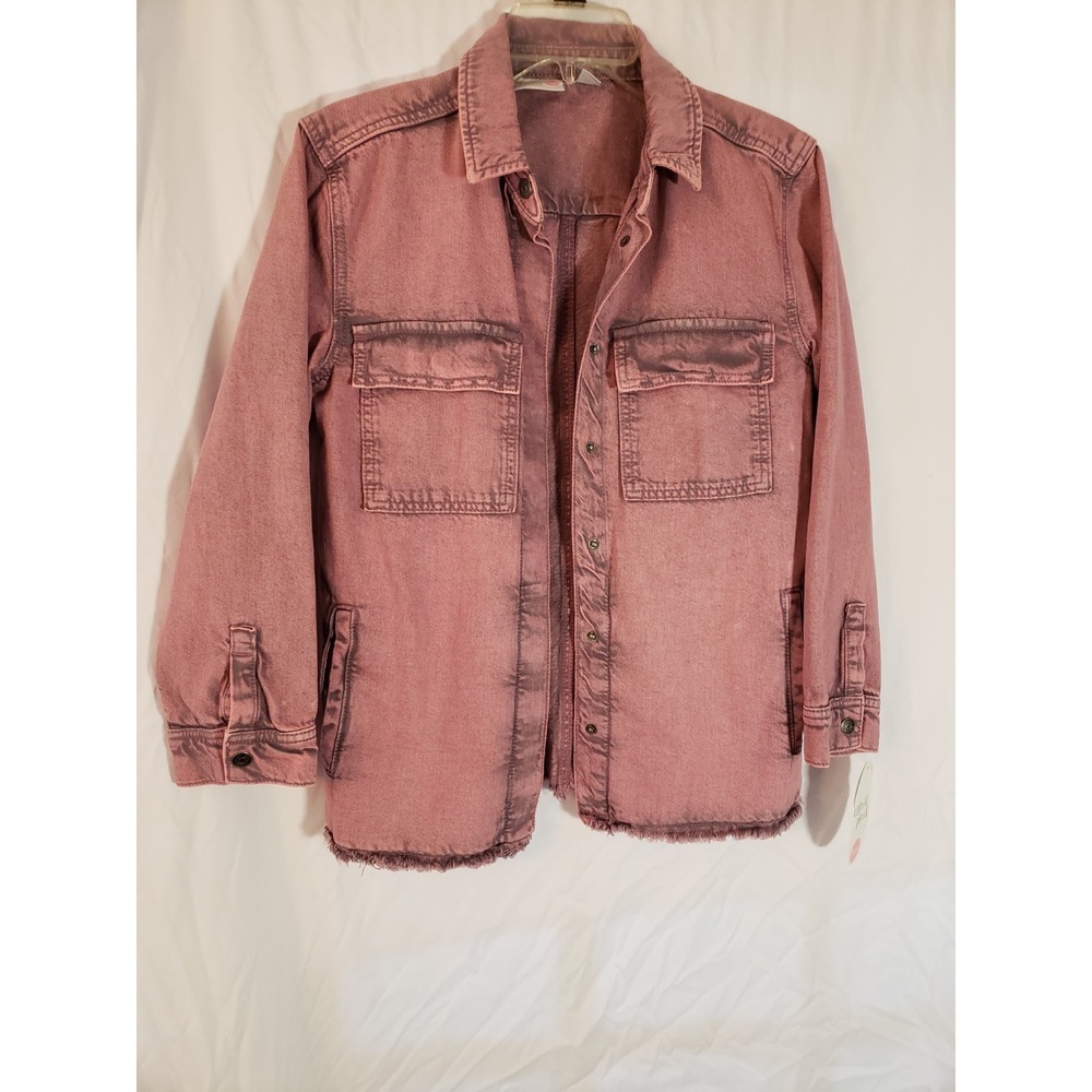 Teen Girls Colorful Planet Pink Shacket Size 12 L